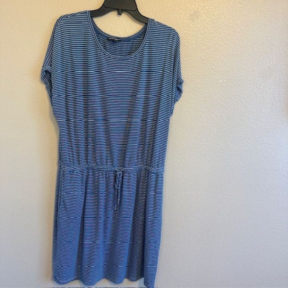 Hilary Radley‎ Denim Blue w/ White Stripes Women's Dress Size XL